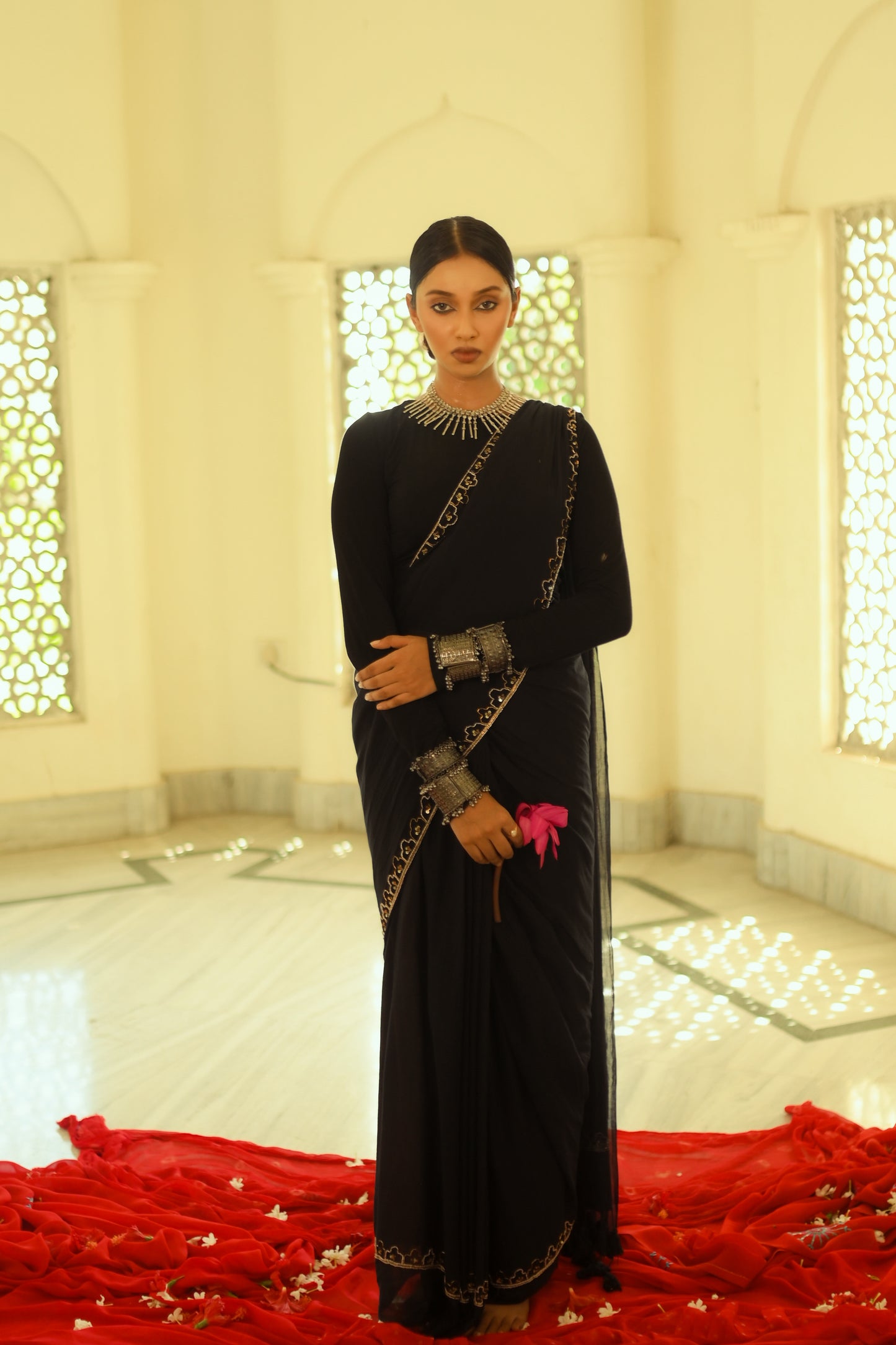 Black Noor Saree