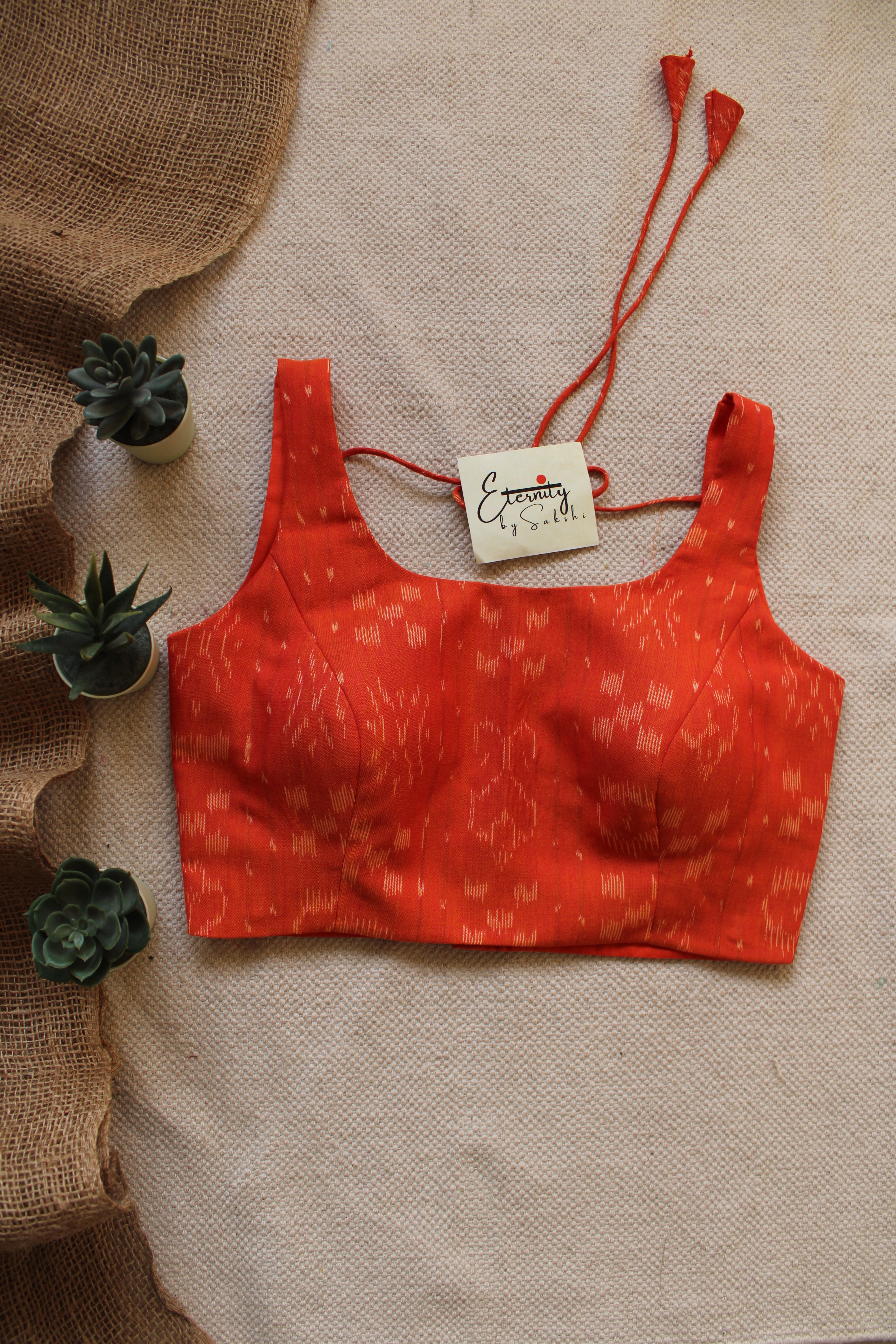 Orange Ikat Noorie Blouse