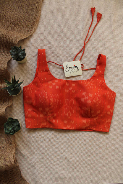 Orange Ikat Noorie Blouse