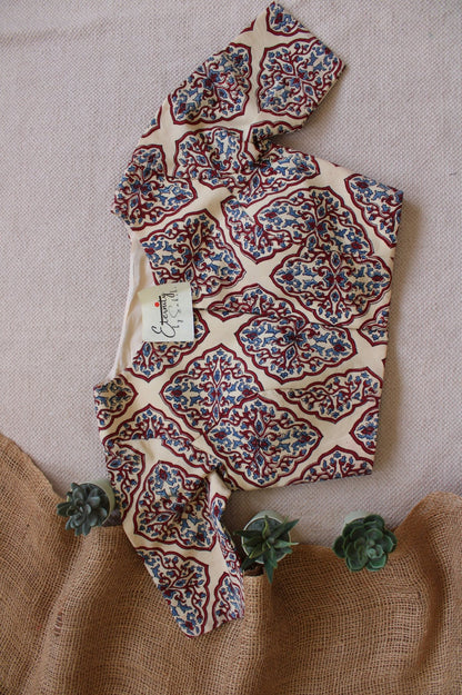Ajrakh - Vanilla Story Blouse - Eternity by Sakshi