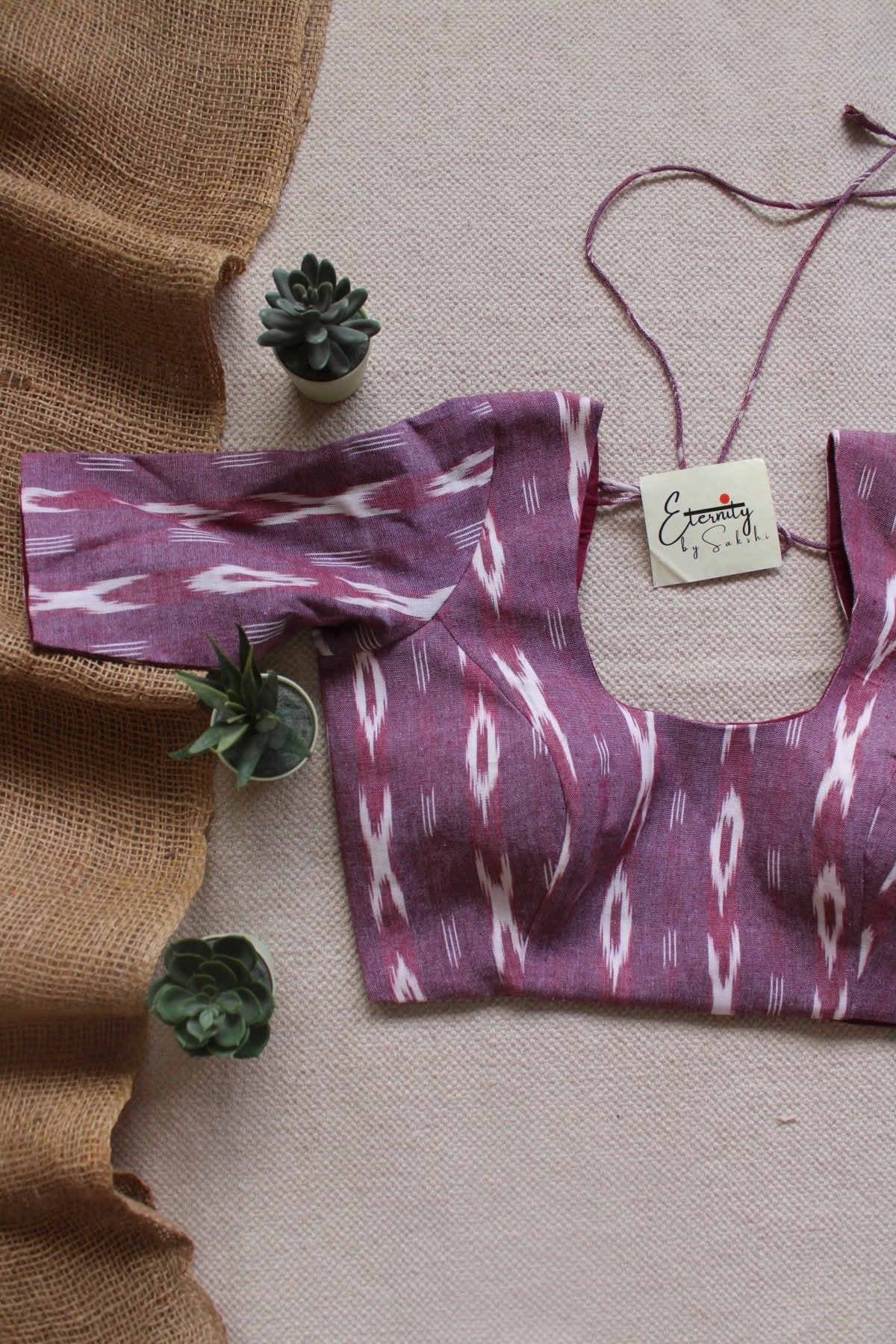 Onion Pink Ikat Blouse - Eternity by Sakshi