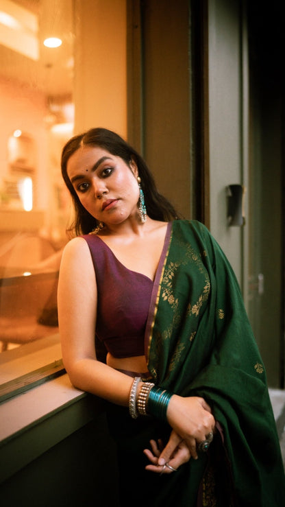 Green Parv Saree - Eternity by Sakshi