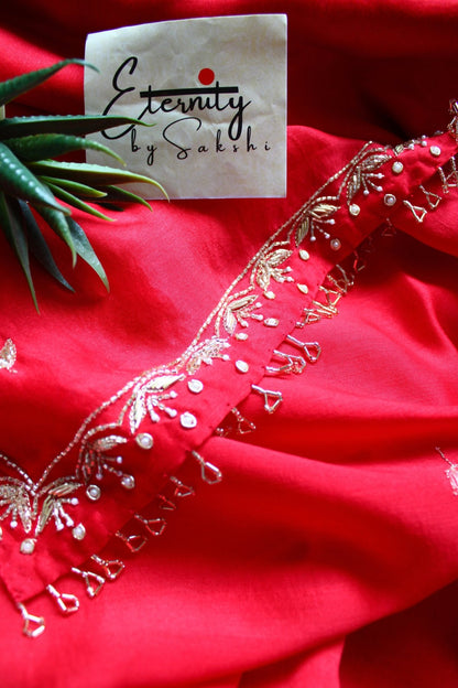 Red Nazrana Saree - Eternity by Sakshi