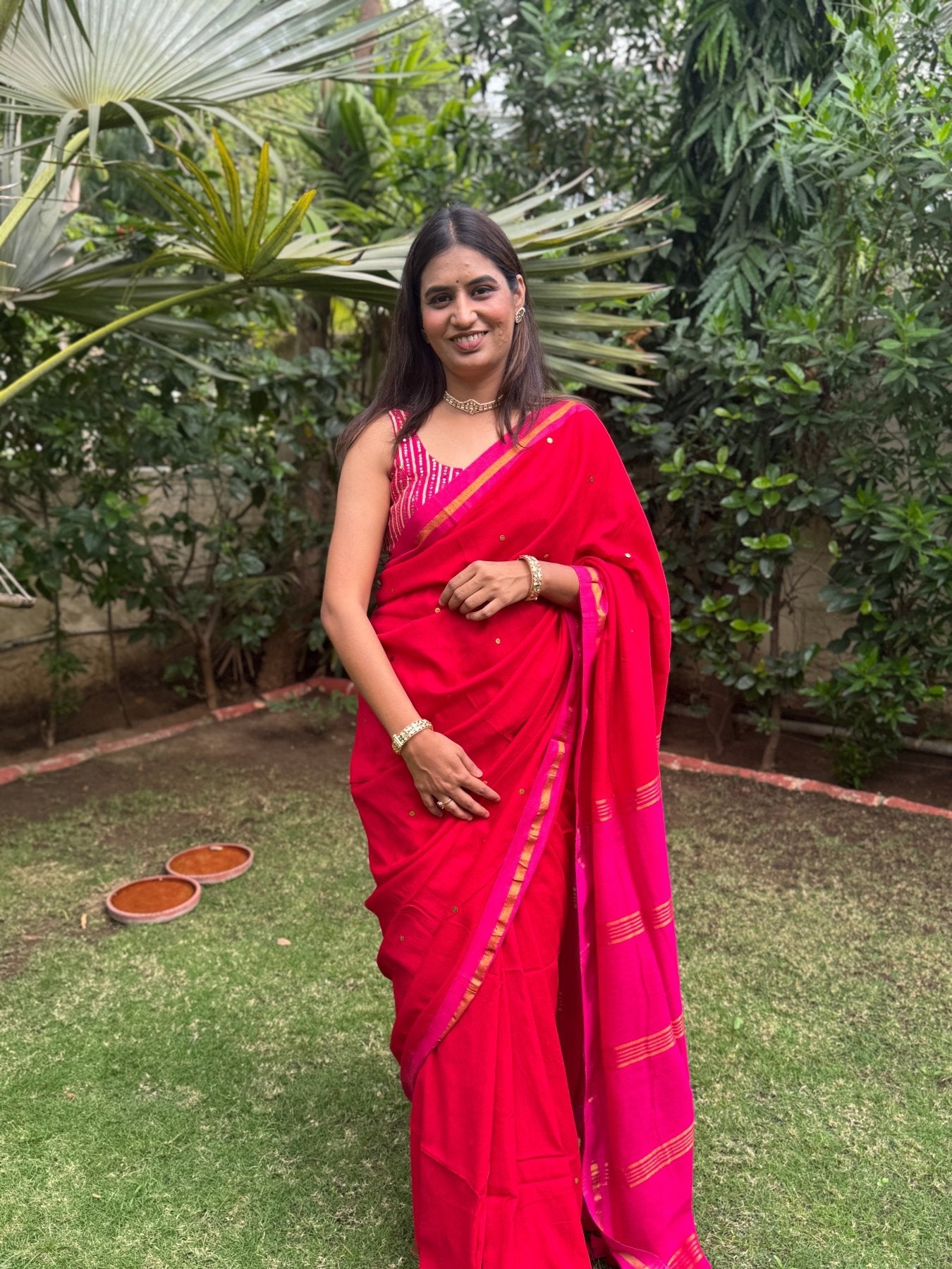 Red Varnika Saree - Eternity by Sakshi