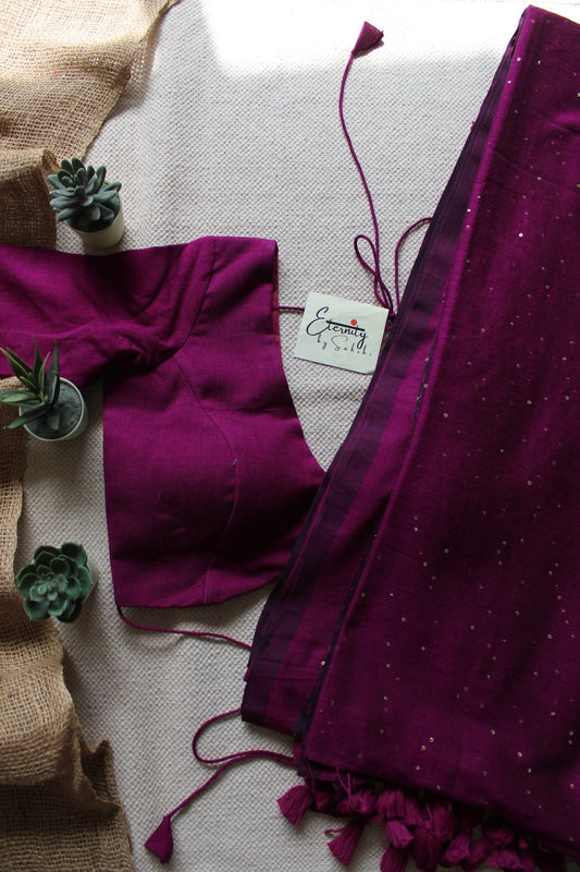 Rosy Rozana Saree + Rosy Shadow Blouse Combo - Eternity by Sakshi