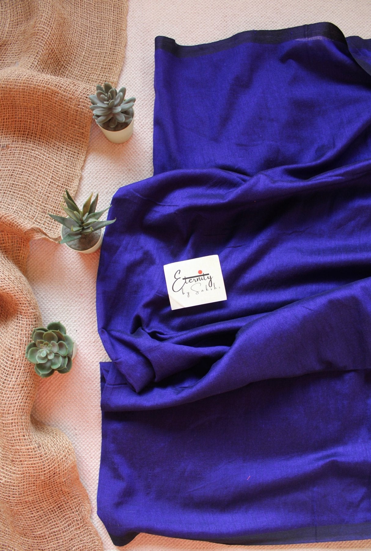 Blue Ramya Saree + Blue Rimjhim Blouse Combo - Eternity by Sakshi