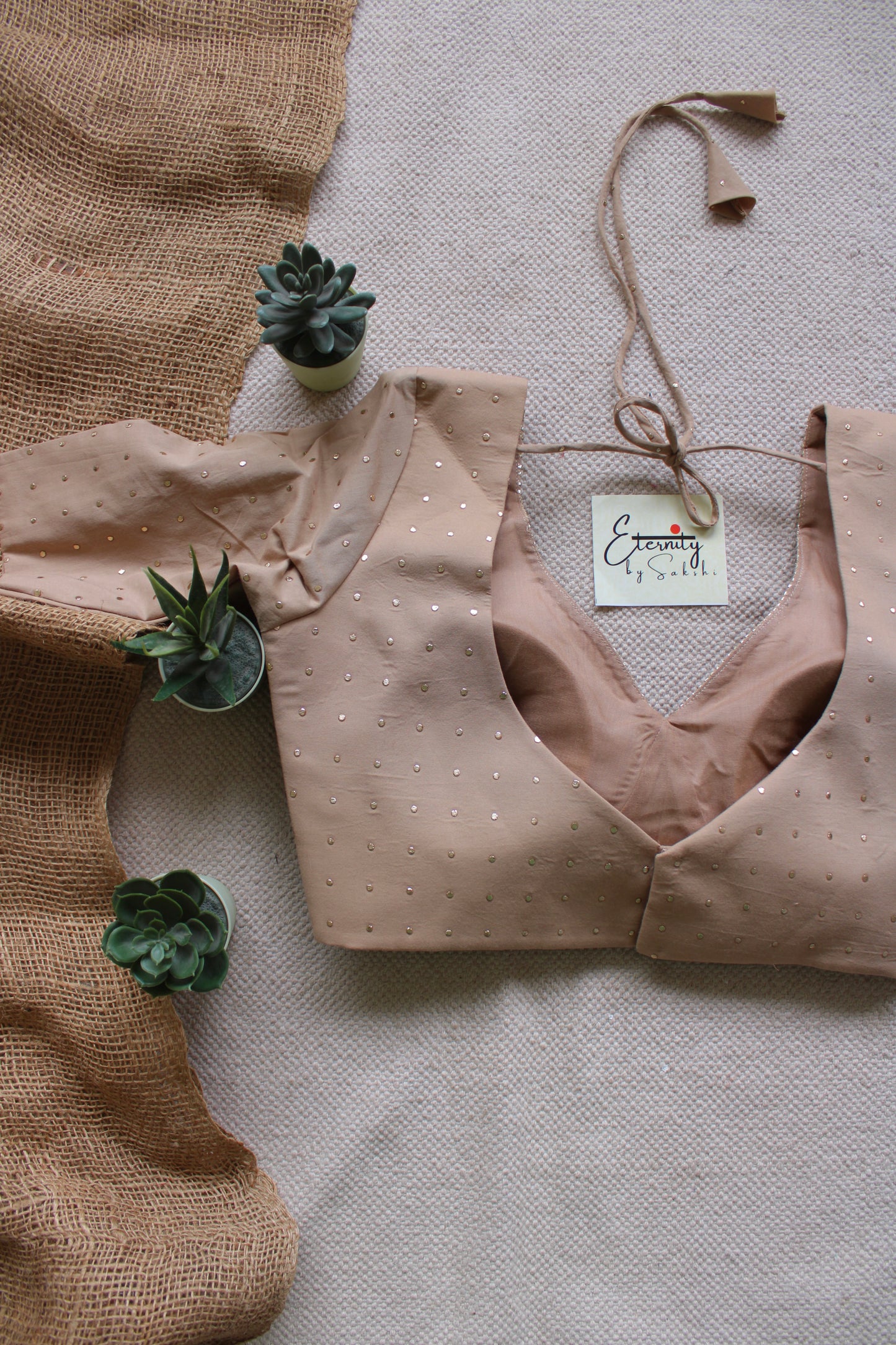 Beige Gulkaari Blouse Back Look