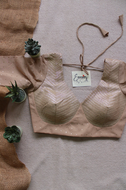 Beige Gulkaari Blouse - Eternity by Sakshi