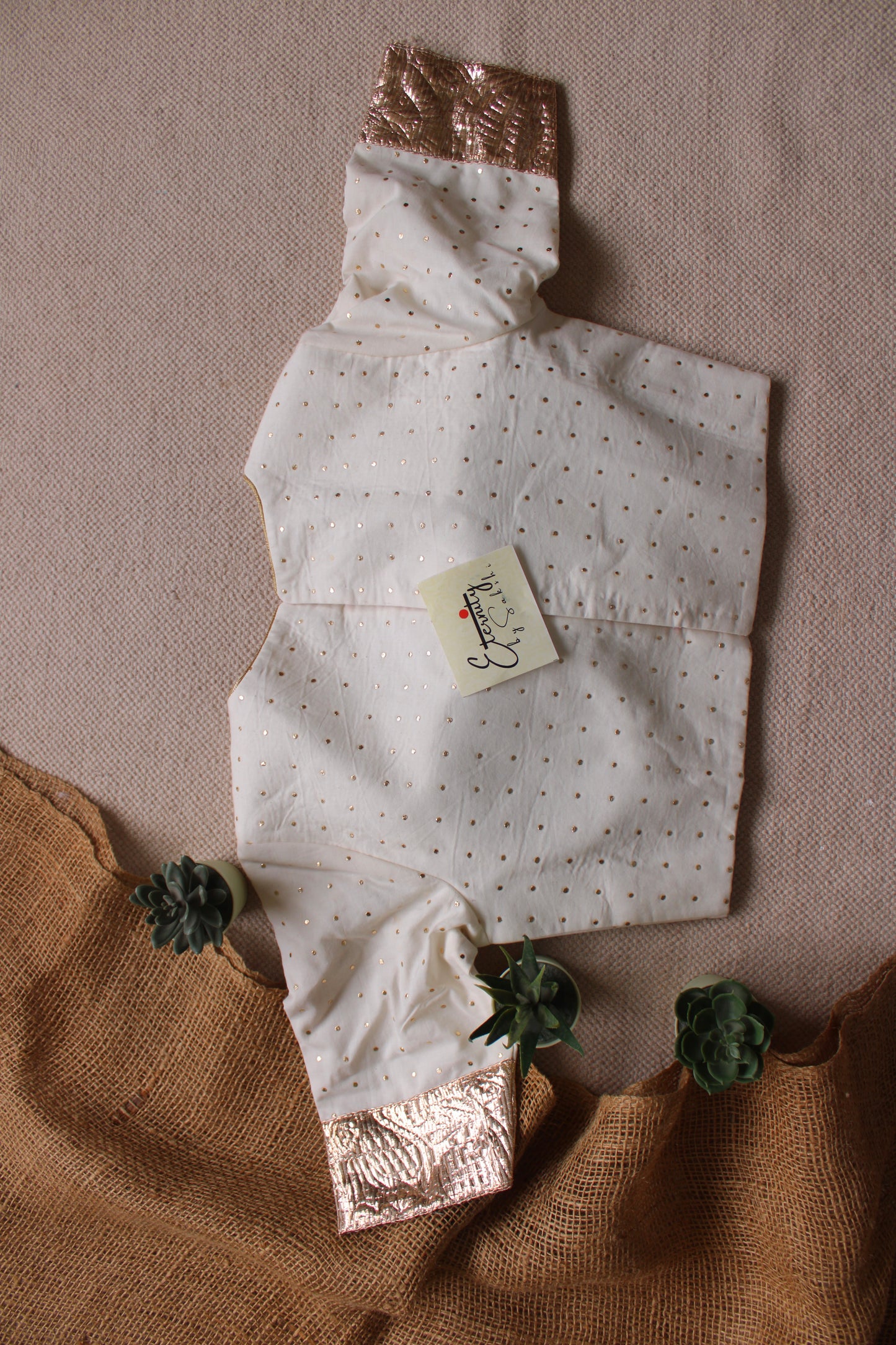 White Navratri Amba Blouse