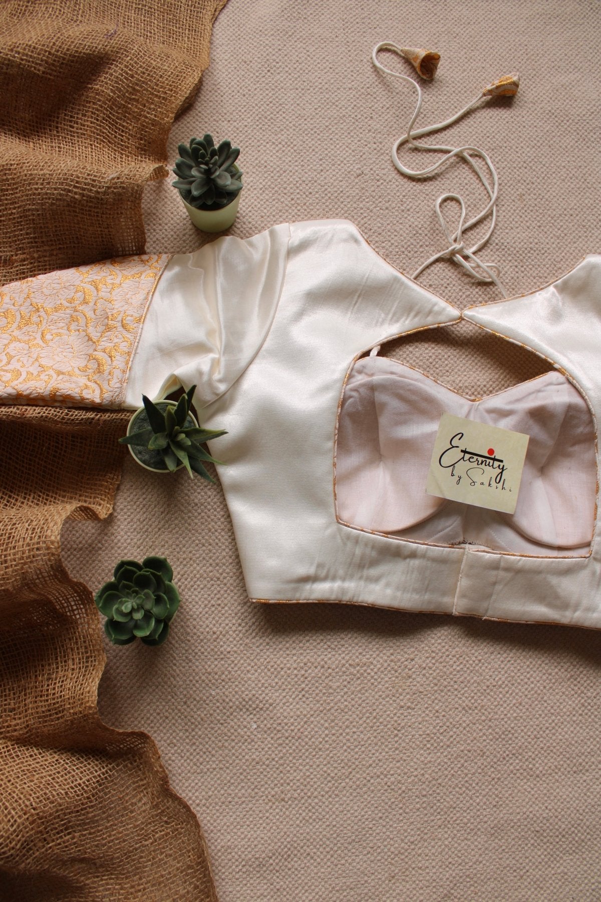 White Glam Blouse - Eternity by Sakshi