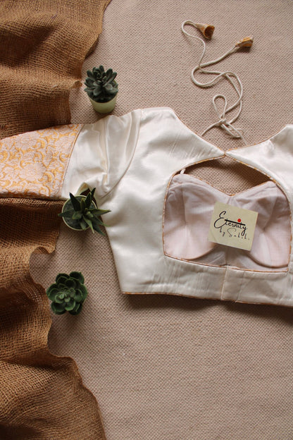 White Glam Blouse - Eternity by Sakshi