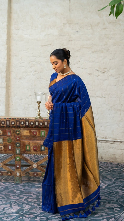 Blue Galaxy Saree - Eternity by Sakshi
