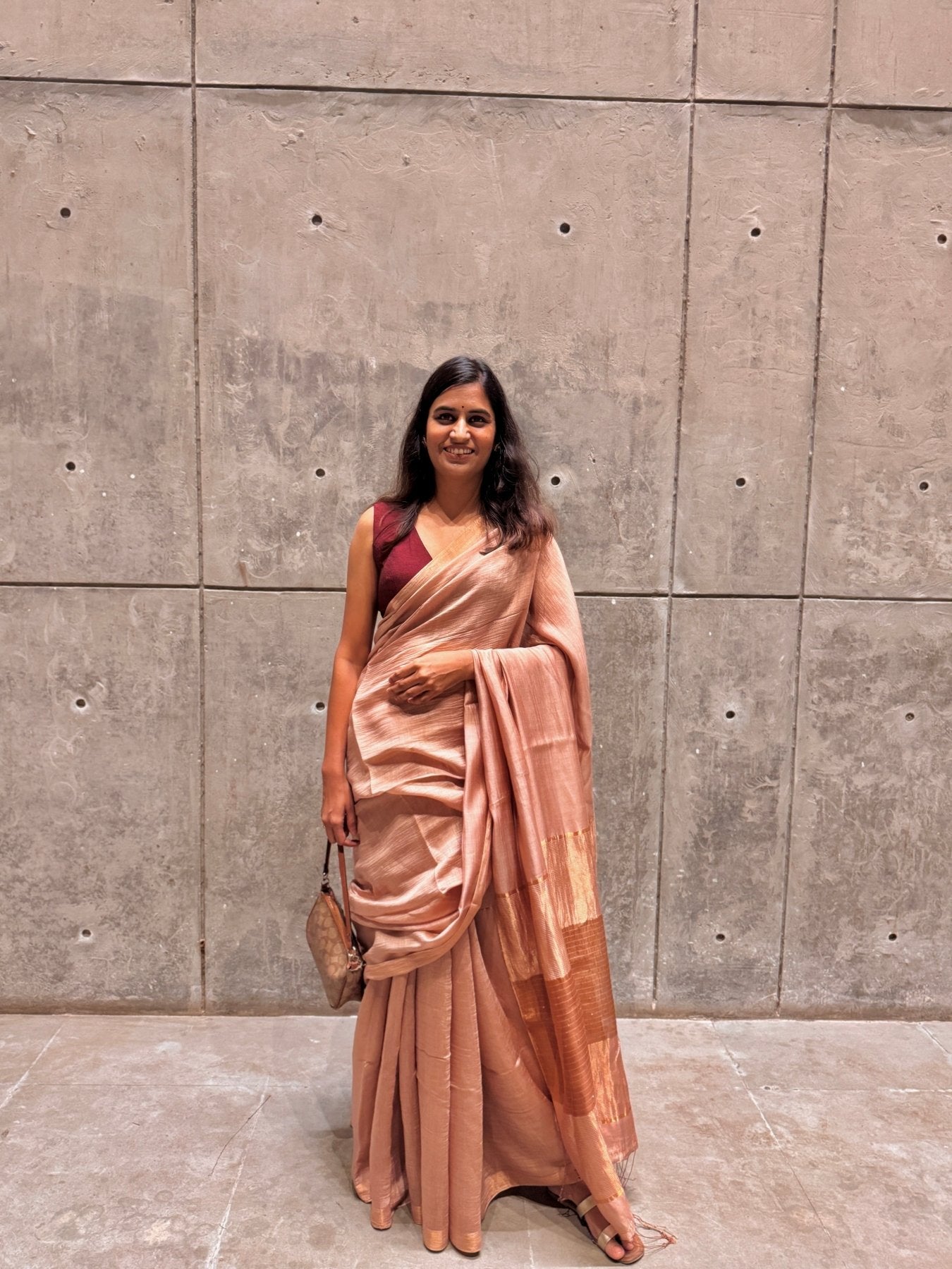 Beige Raga Resham Saree - Eternity by Sakshi