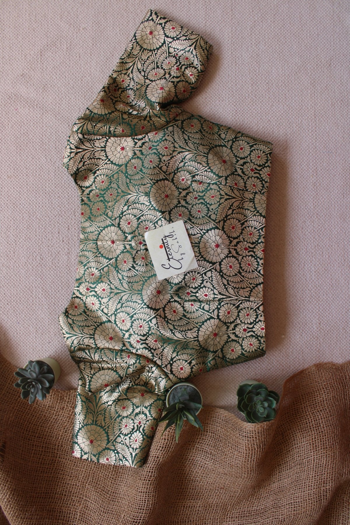 Green Utsav Brocade Blouse - Eternity by Sakshi