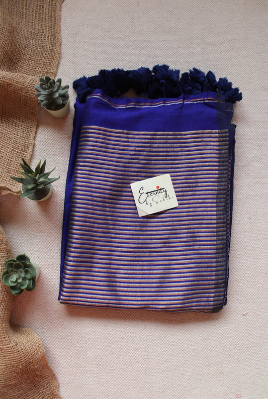 Blue Ramya Saree + Blue Rimjhim Blouse Combo - Eternity by Sakshi