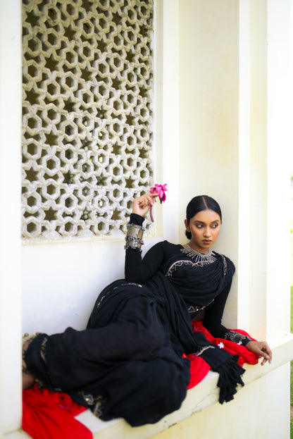 Black Noor Saree