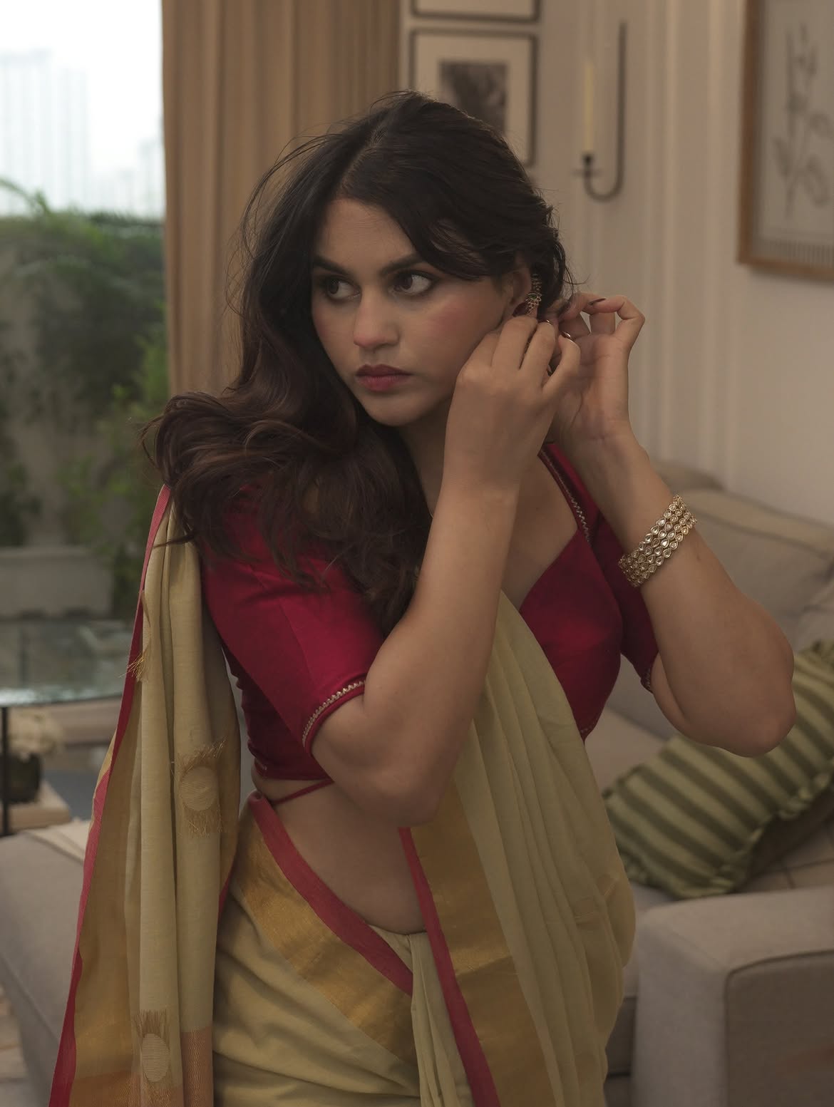 Matcha Polka Saree - Eternity by Sakshi