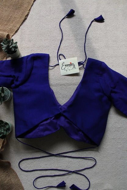 Blue + Black (Shadow) (Combo Blouse) - Eternity by Sakshi