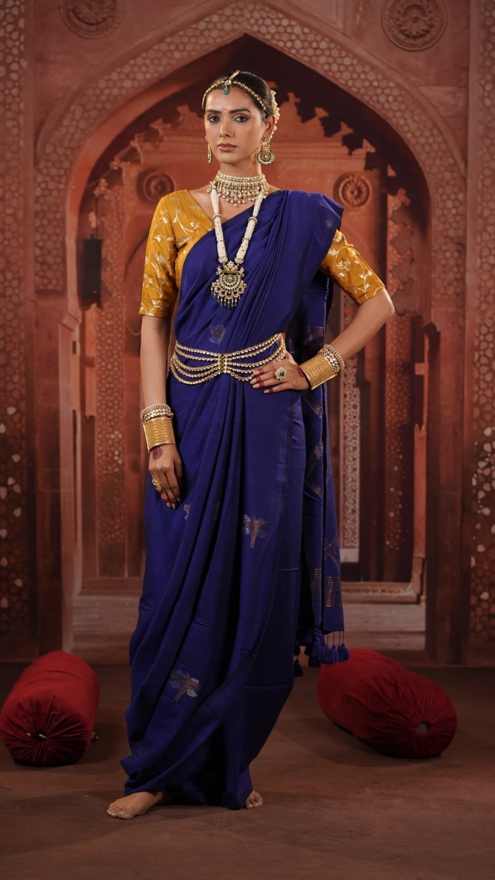 Blue Lotus Saree - Eternity by Sakshi