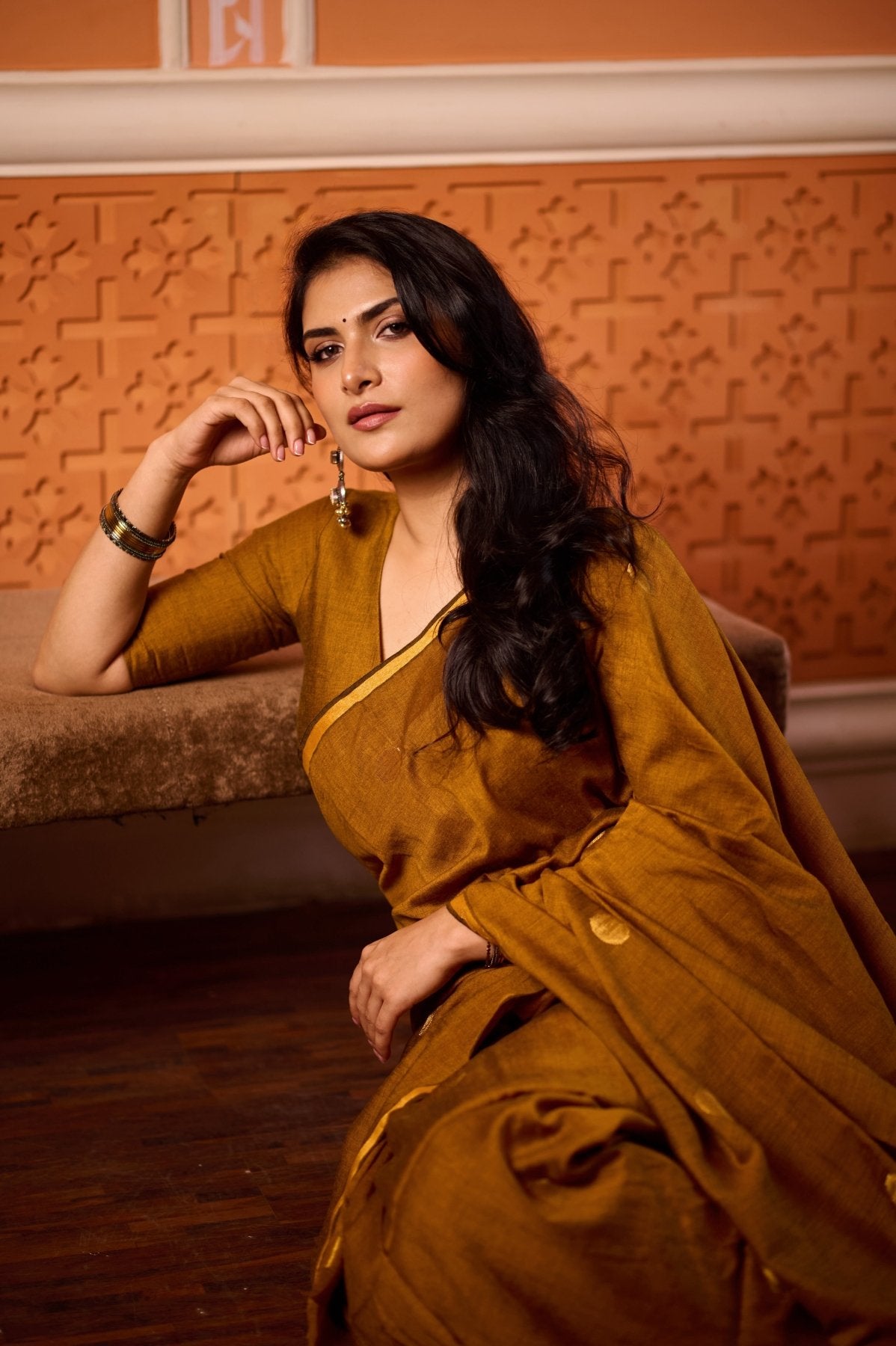 Yellow Polka Saree - Eternity by Sakshi