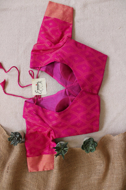 Hot Pink Sajni Blouse - Eternity by Sakshi