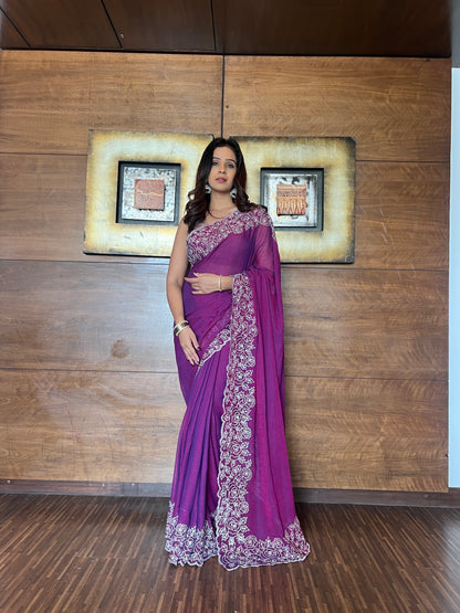 Magenta Dilruba Saree