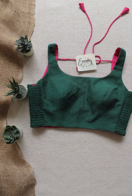 Emerald Grace Paltu Stretchable Blouse - Eternity by Sakshi