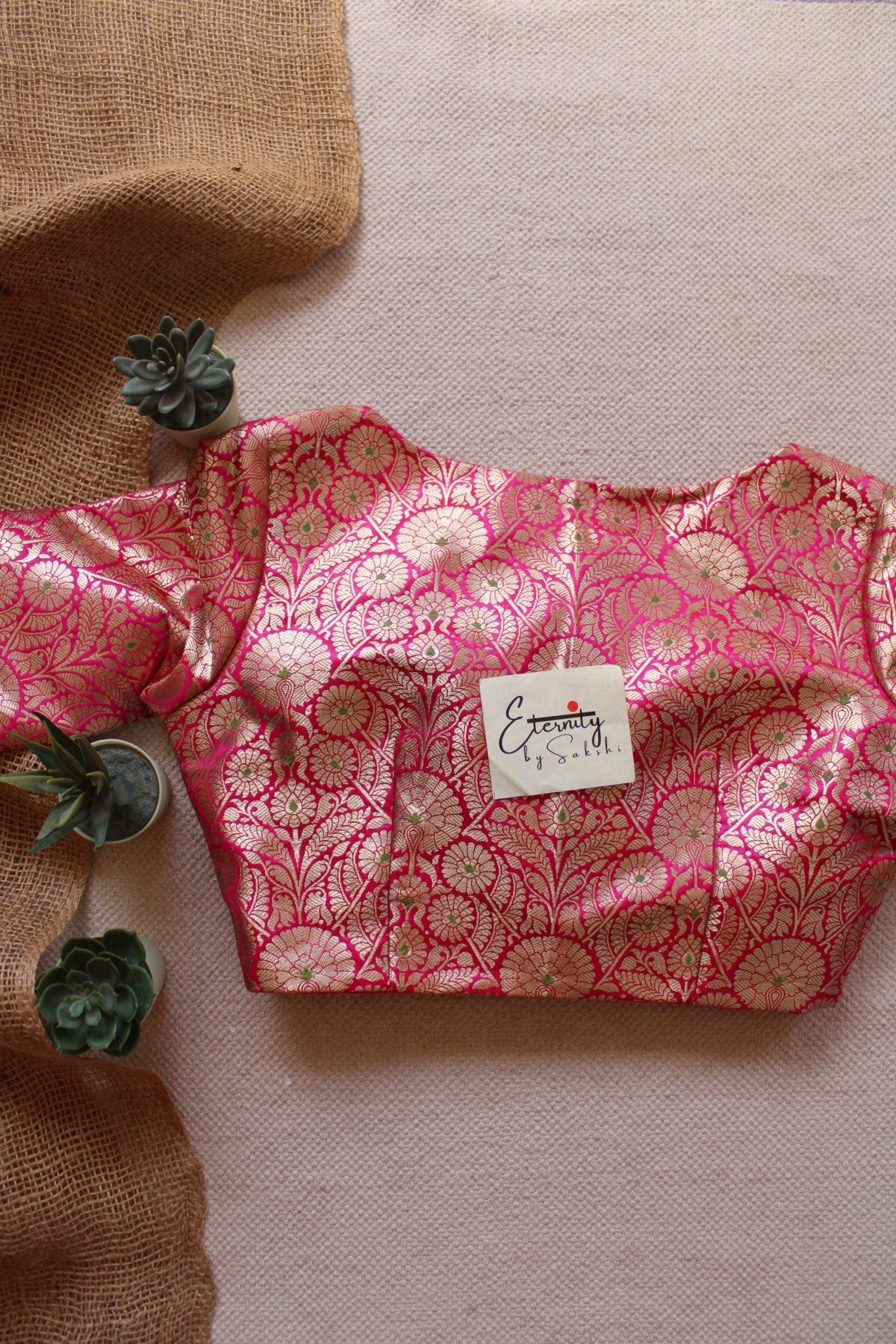 Pink Utsav Brocade Blouse - Eternity by Sakshi