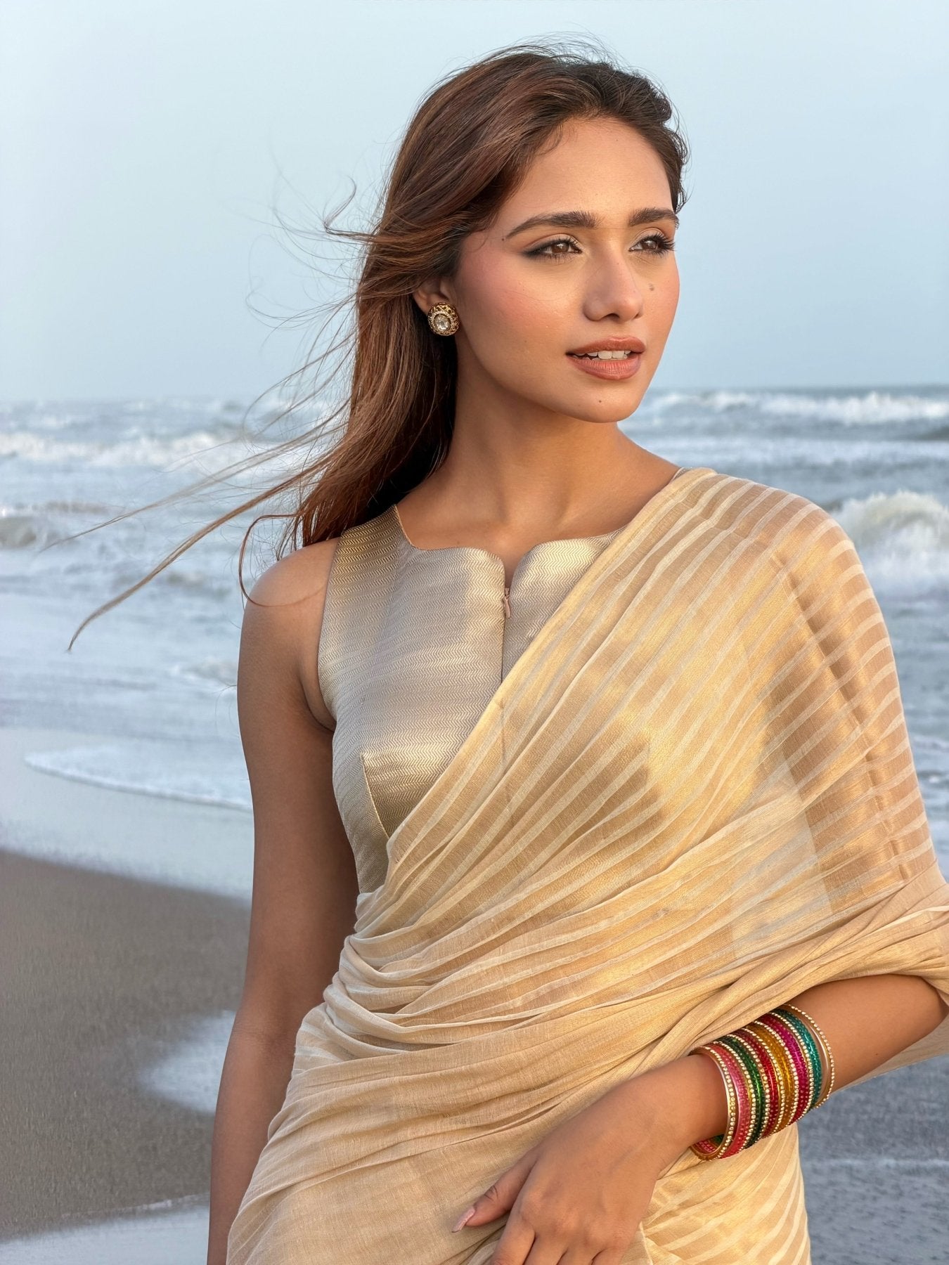 Gold Namasya Onam Saree - Eternity by Sakshi