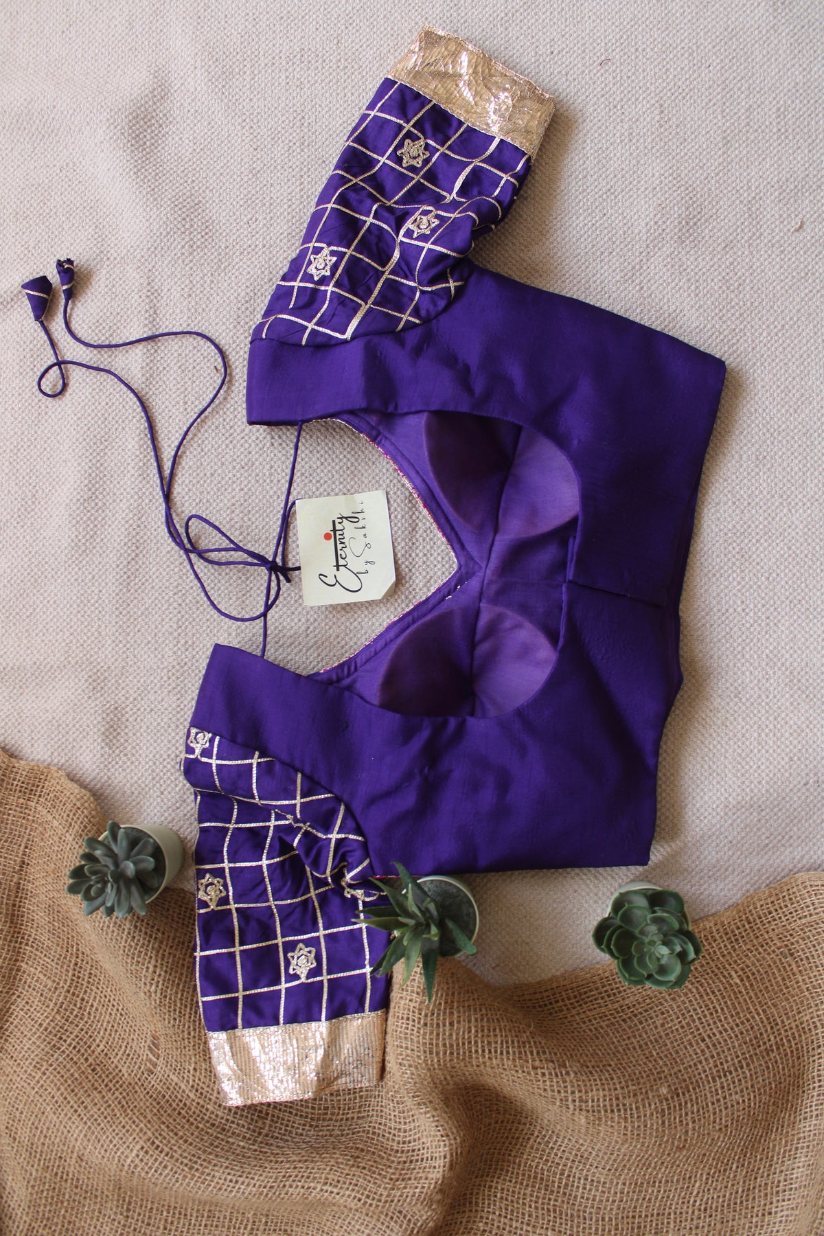 Purple Pink Patch Blouse