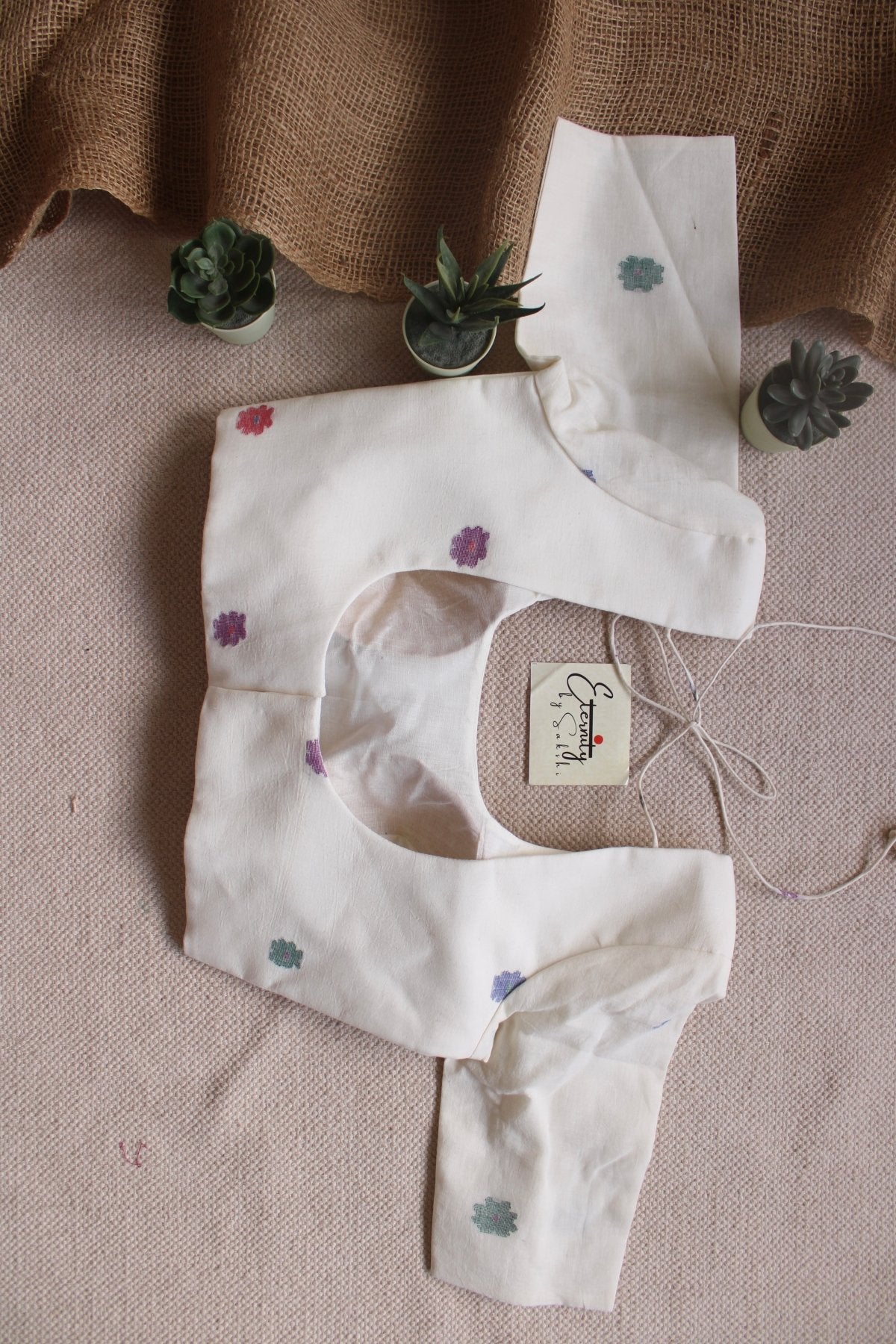 White Flower Blouse - Eternity by Sakshi