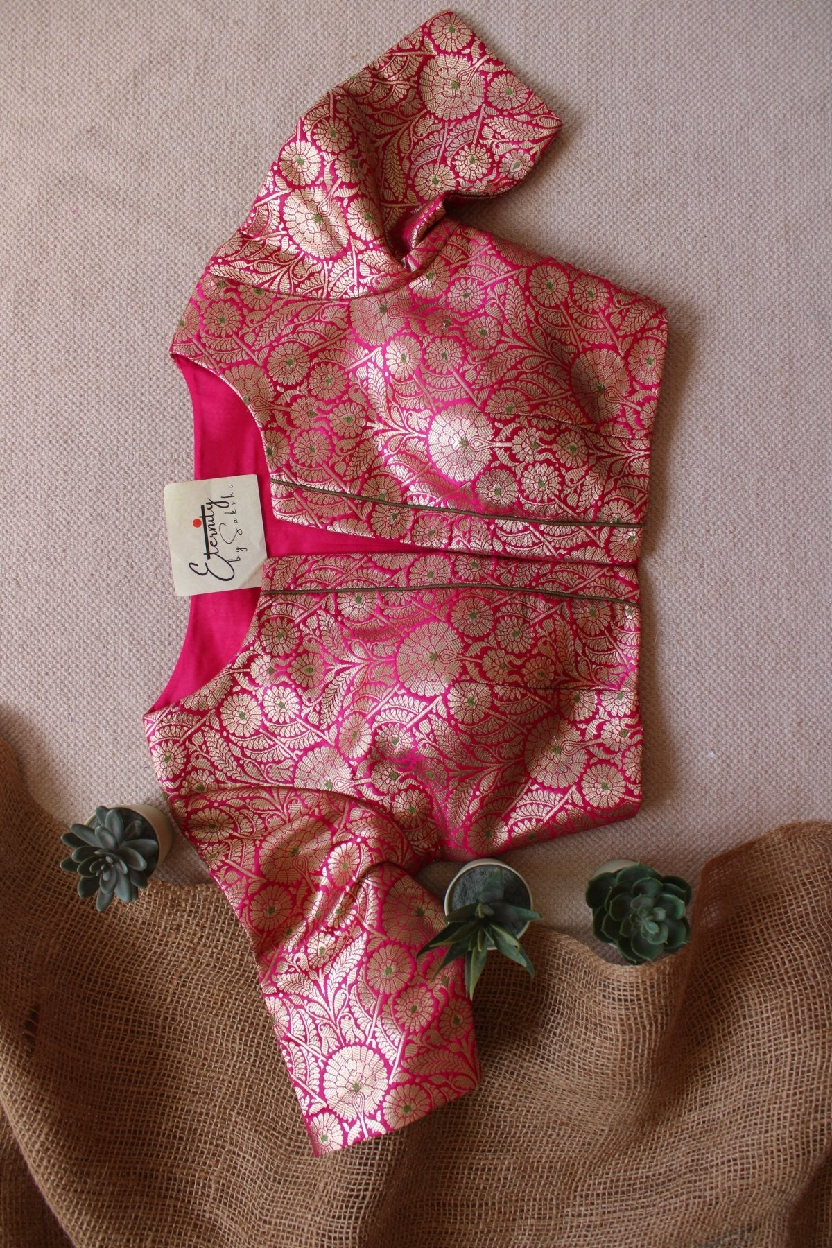 Pink Utsav Brocade Blouse - Eternity by Sakshi