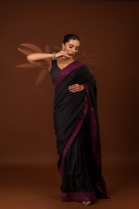 Black Shakti Saree - Eternity by Sakshi