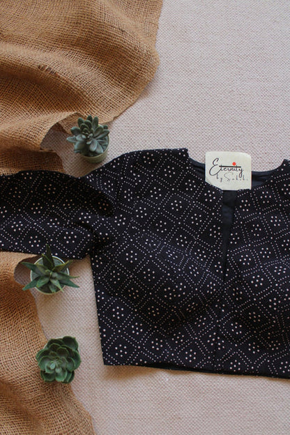 Black Vanilla Ajrakh Limited Edition Blouse