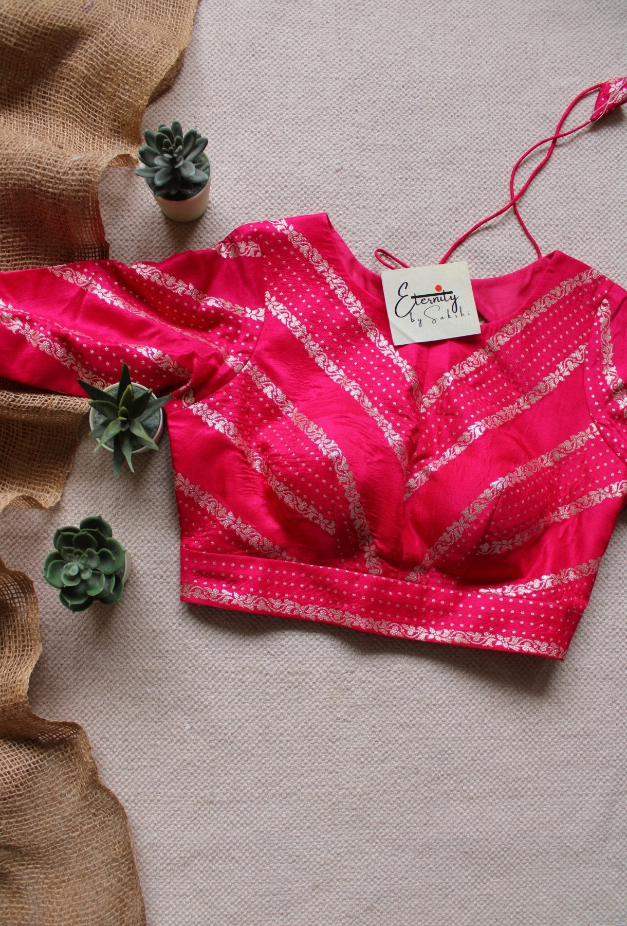 Rose Elastic Blouse - Eternity by Sakshi