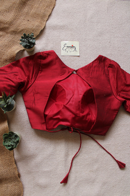 Maroon Gulnaar Brocade Blouse