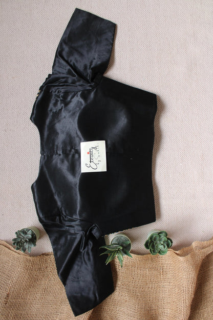 Black Dhruv Tara Patch Blouse - Eternity by Sakshi