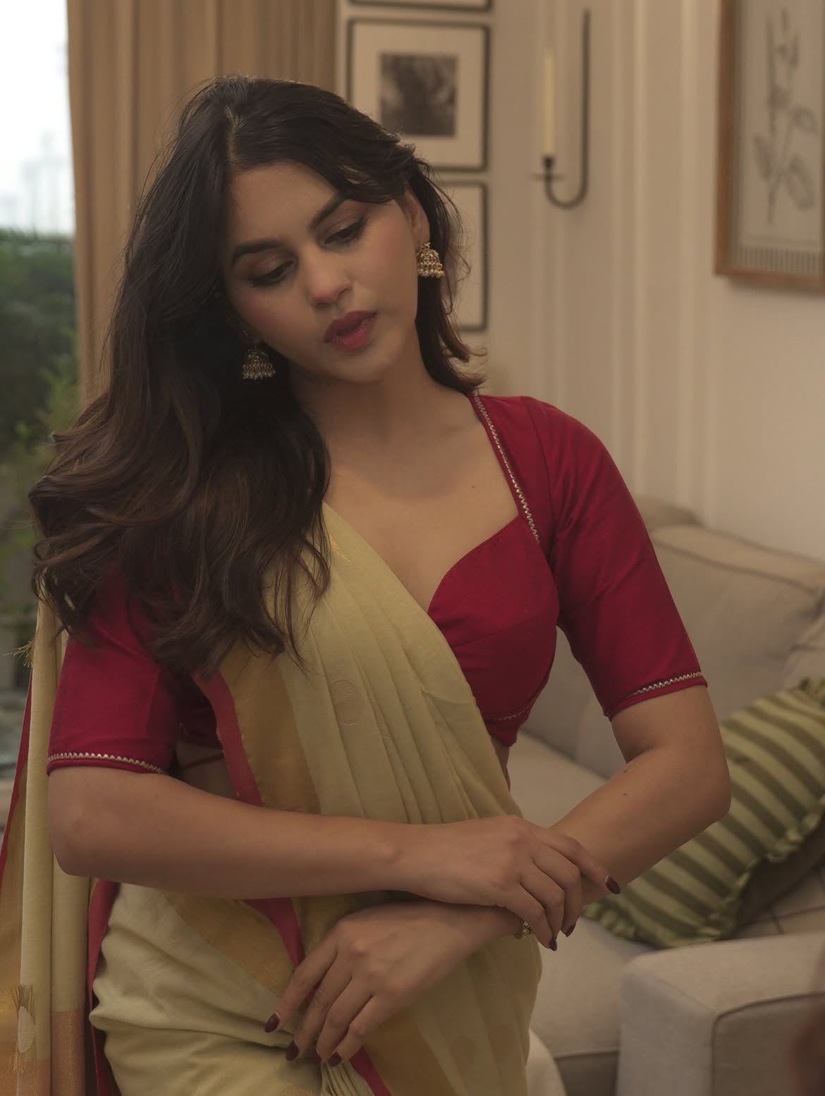 Matcha Polka Saree - Eternity by Sakshi