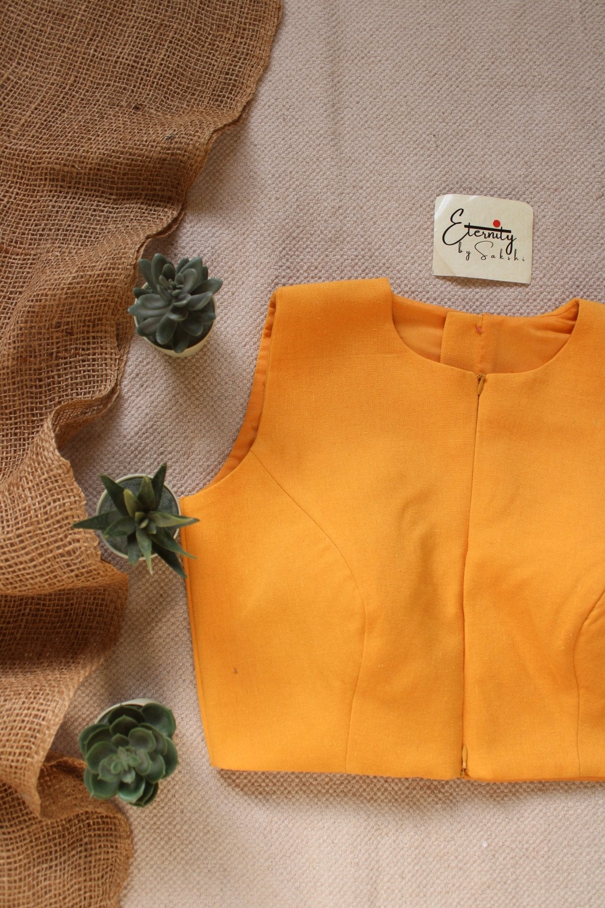 Mustard Double Zip Mood Blouse - Eternity by Sakshi