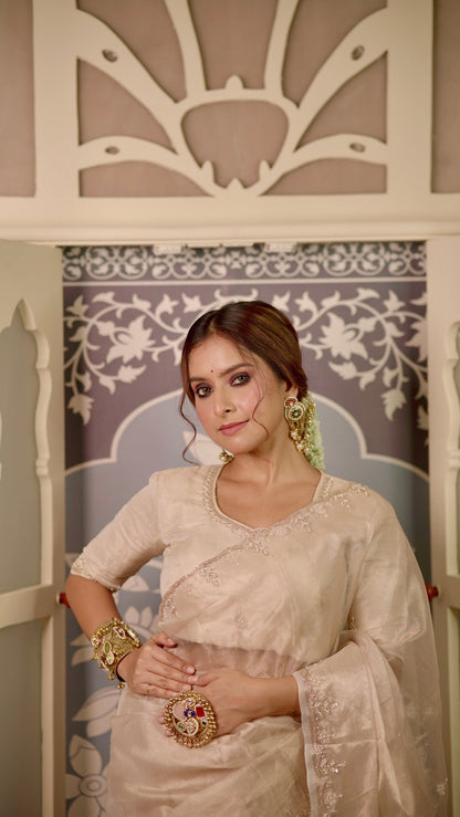 Pearl Handwork Raaz Saree - Eternity by Sakshi