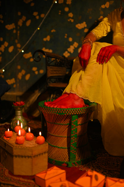 Yellow Pearl Saree