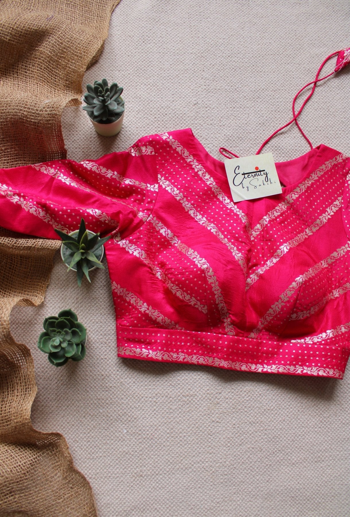 Rose Elastic Blouse - Eternity by Sakshi