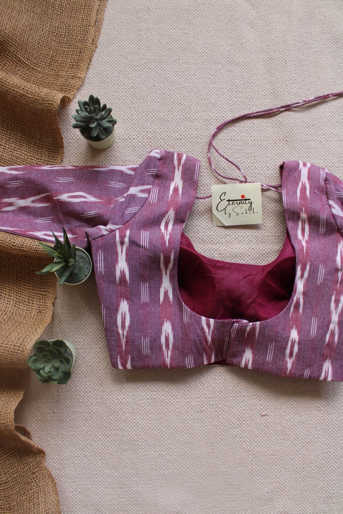 Onion Pink Ikat Blouse - Eternity by Sakshi