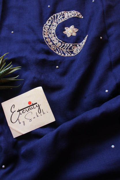 Midnight Chand Tara Handwork Saree - Eternity by Sakshi