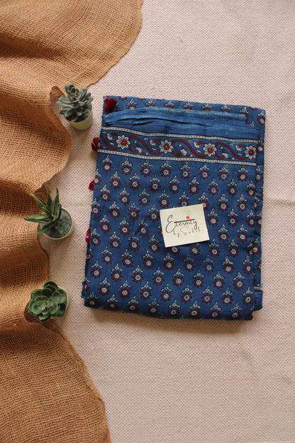 Indigo Rajneel Ajrakh Saree