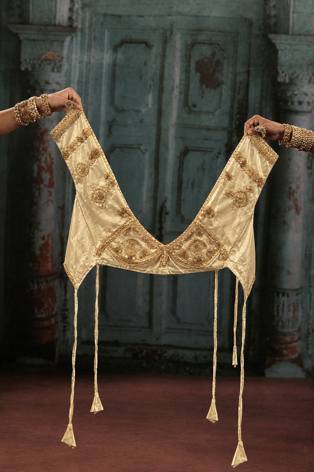 Creamish Gold Aangi Blouse - Eternity by Sakshi
