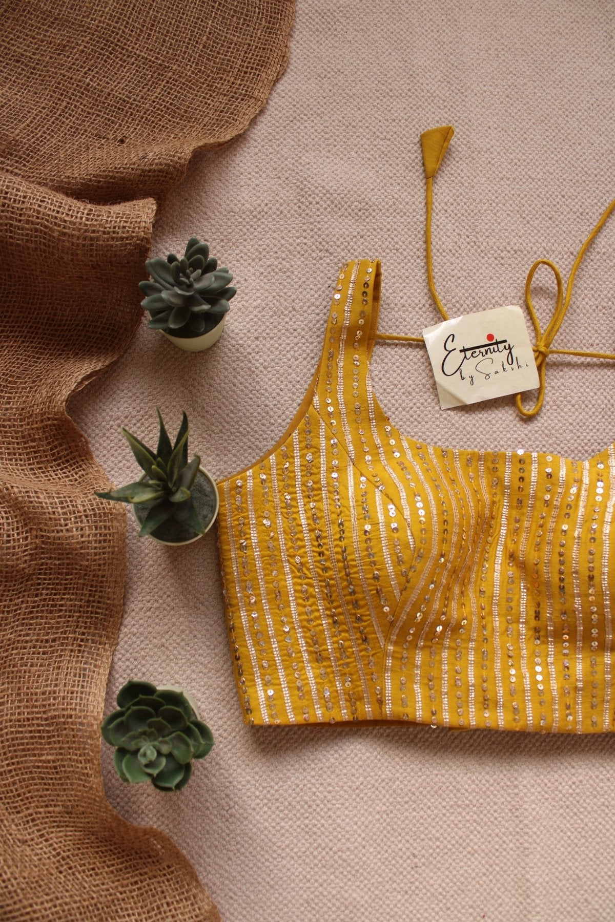 yellow Sitara Noorie Blouse - Eternity by Sakshi