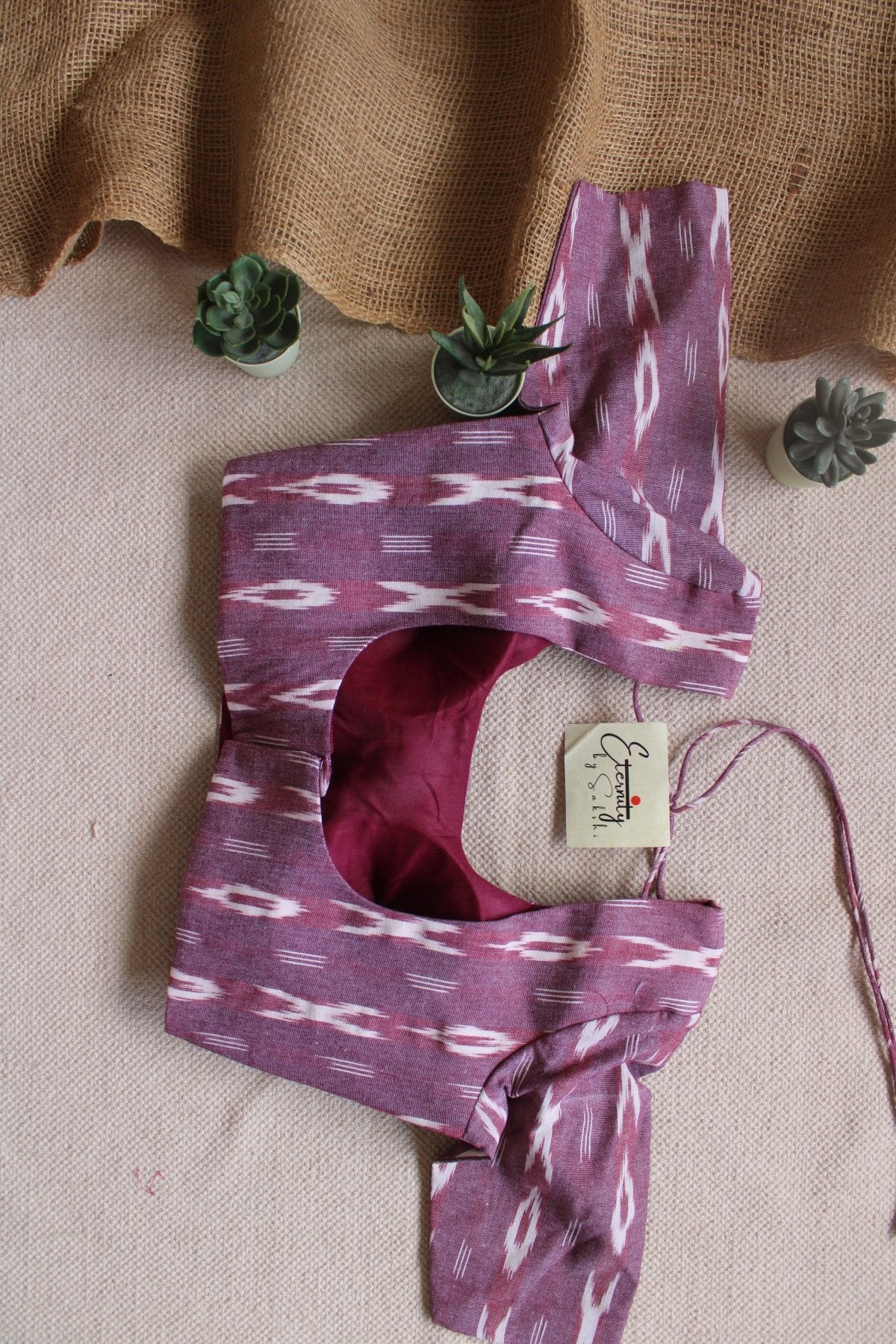 Onion Pink Ikat Blouse - Eternity by Sakshi