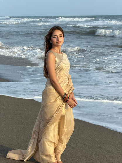 Gold Namasya Onam Saree - Eternity by Sakshi