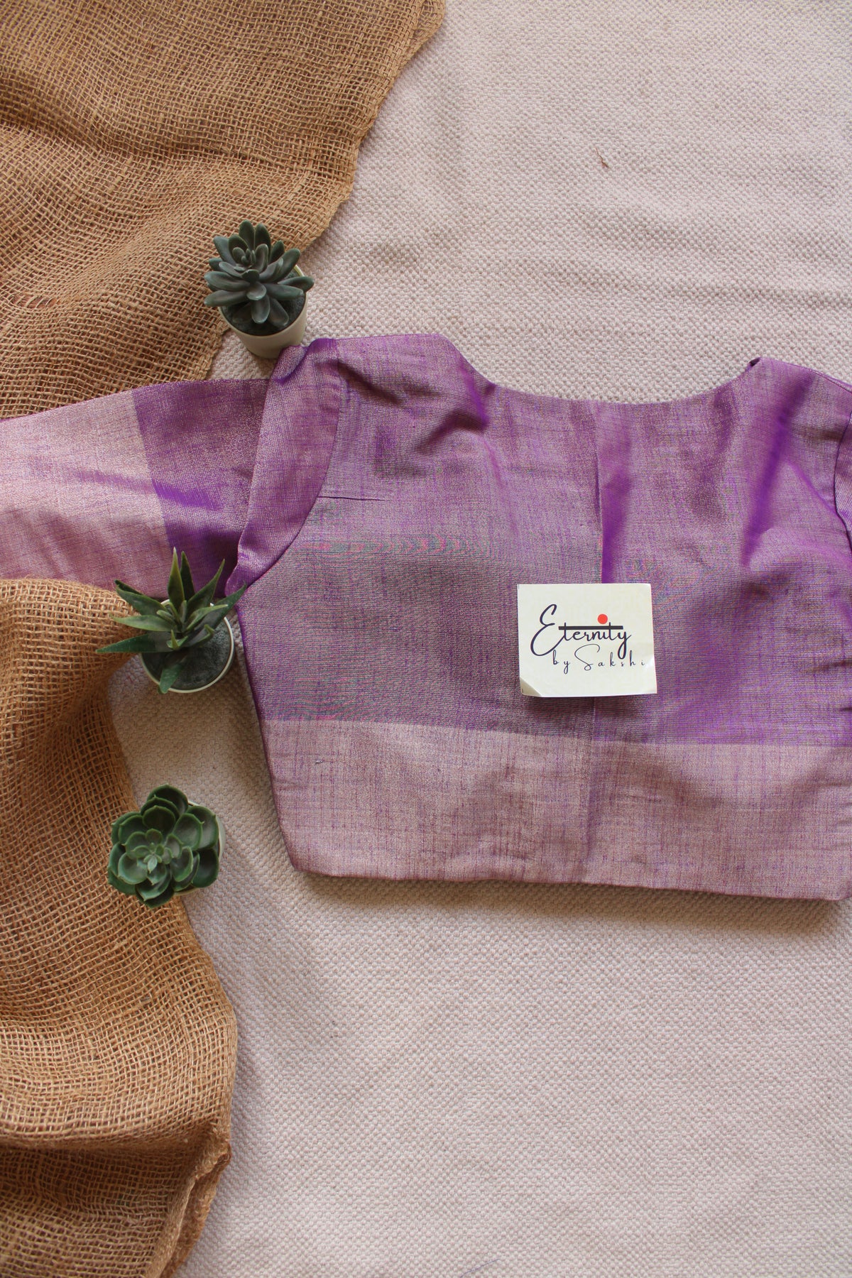 Purple Metallic Tissue Blouse